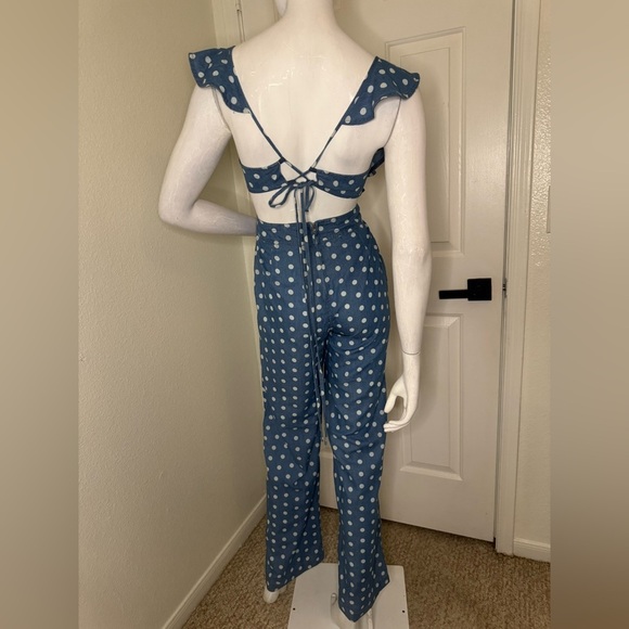 Do+Be Blue Polka Dot Jumpsuit Size Small.  #174 - Picture 5 of 13